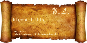 Wigner Lilla névjegykártya