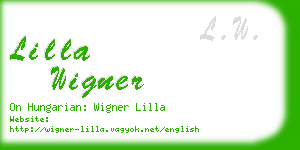 lilla wigner business card